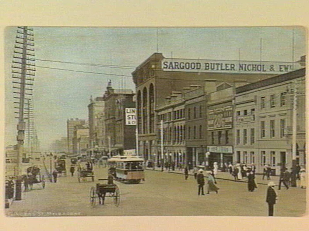 FLINDERS ST. MELBOURNE, Melbourne City (c. 1908)