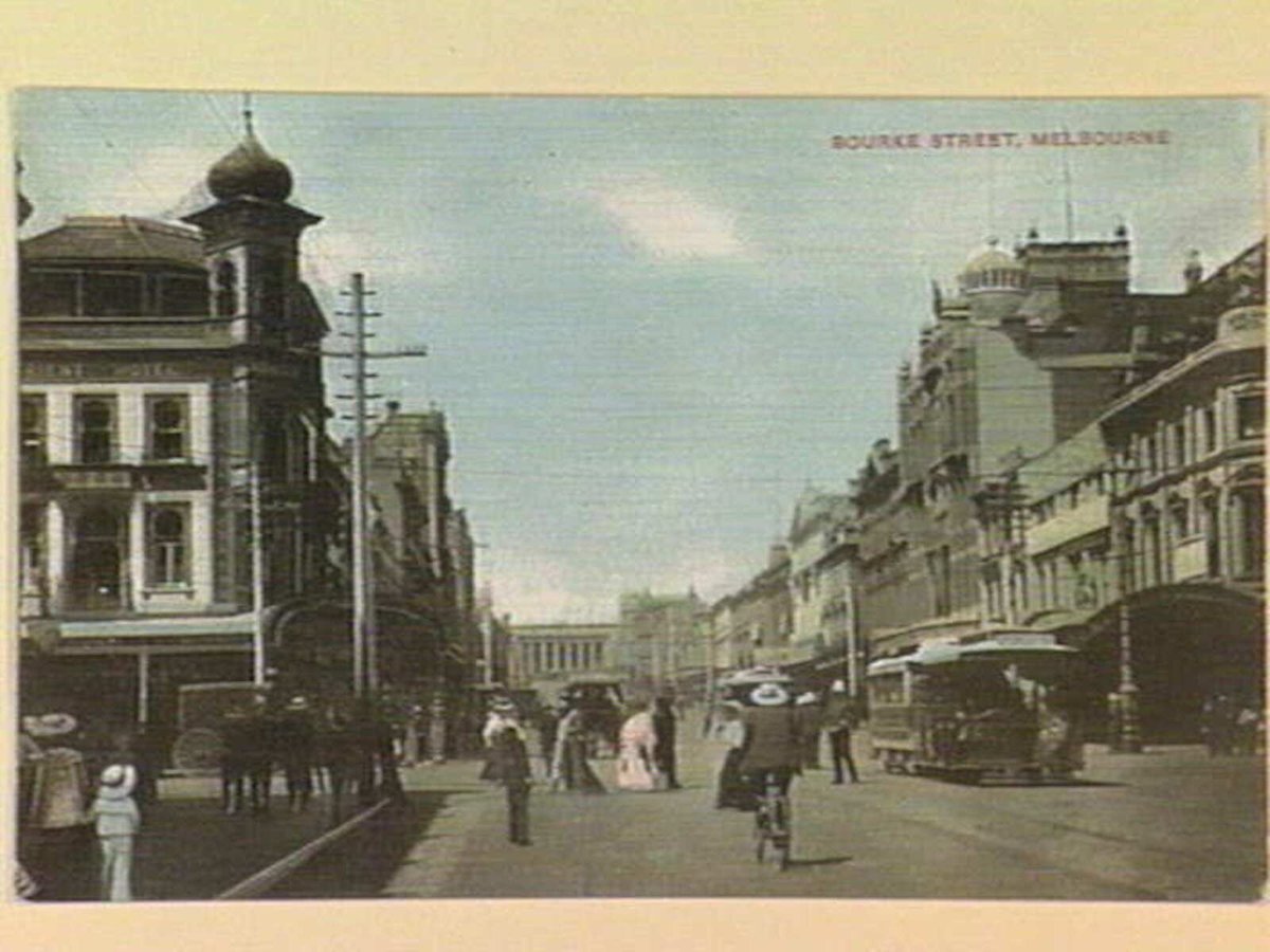 BOURKE STREET, MELBOURNE, Melbourne City (c. 1908)