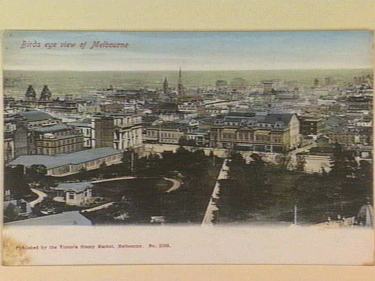 Birds eye view of Melbourne (c. 1904)