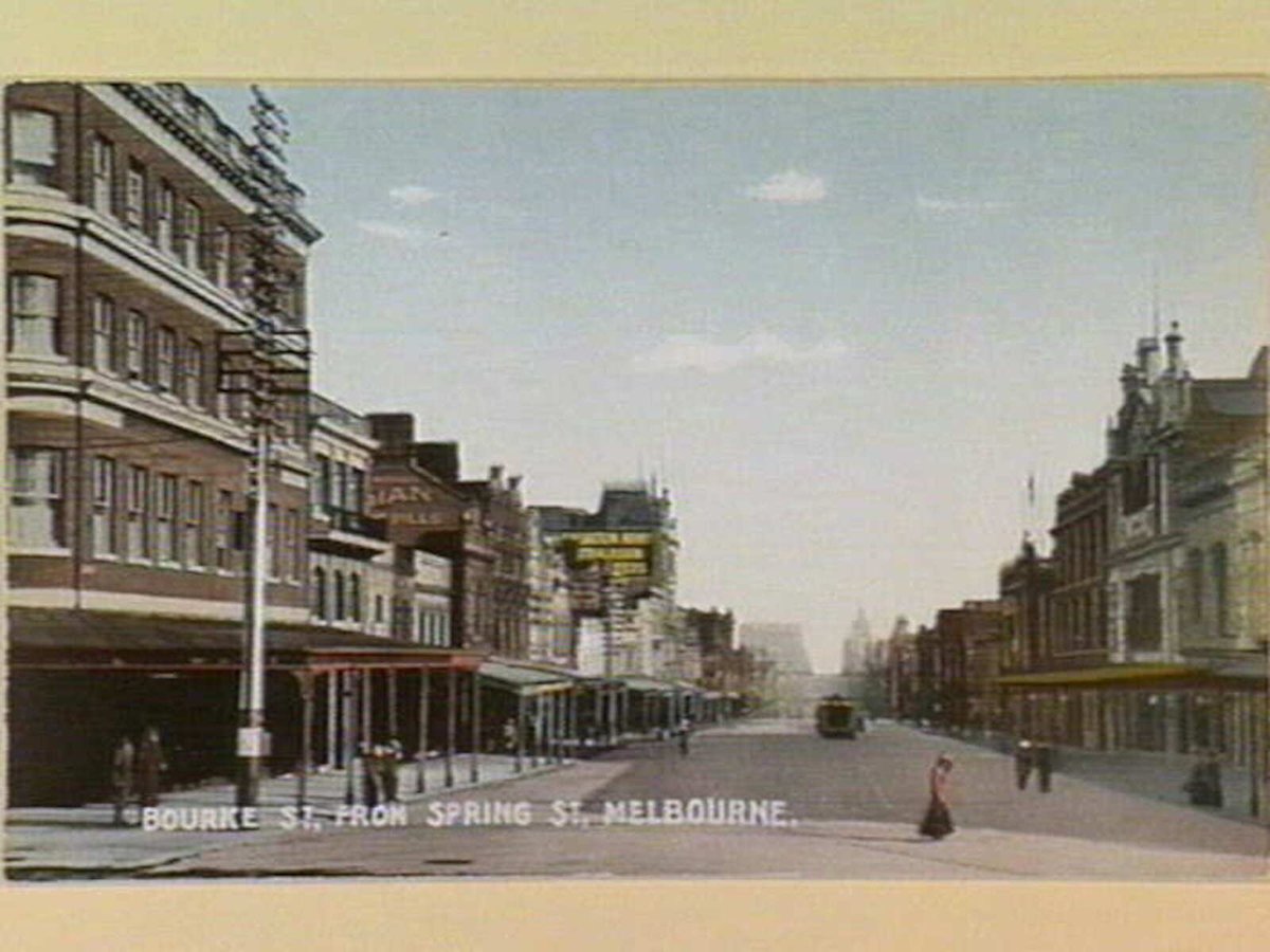 BOURKE ST., FROM SPRING ST., MELBOURNE, Melbourne City (c. 1912)