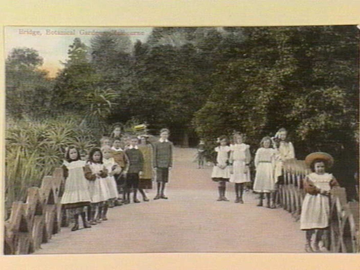 Bridge, Botanical Gardens, Melbourne, Melbourne City (c. 1908)