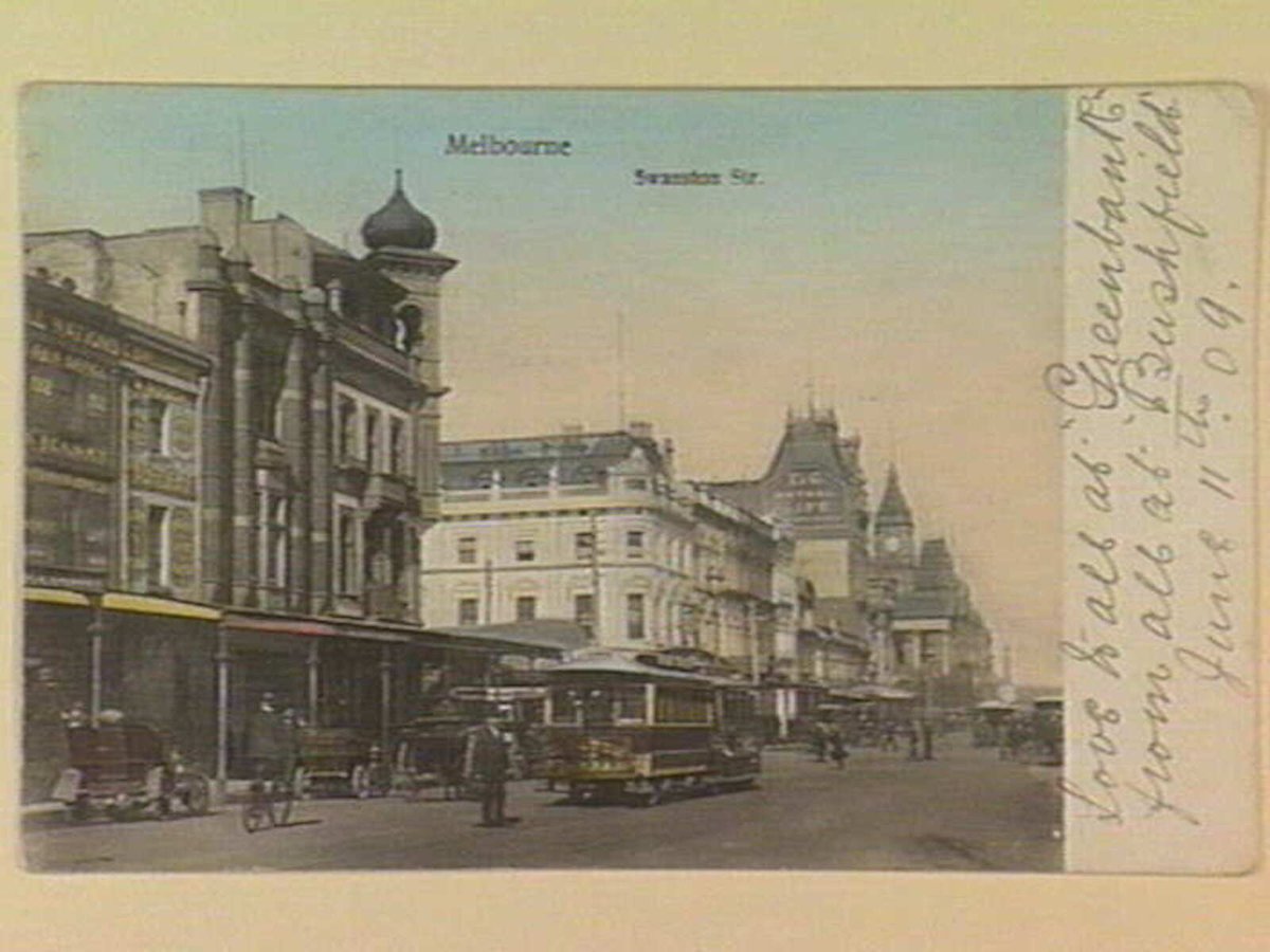 Swanston Str. Melbourne (c. 1909)