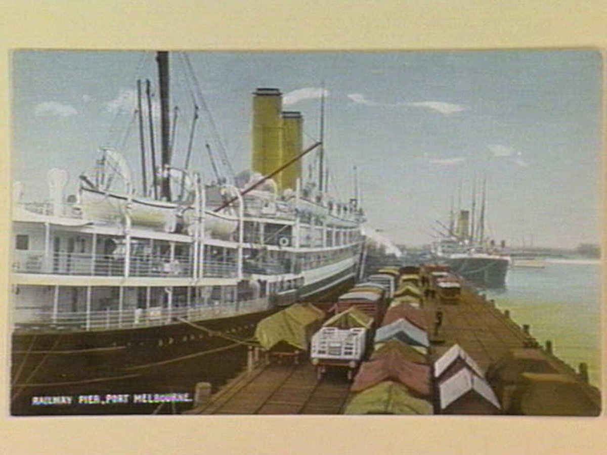 RAILWAY PIER, PORT MELBOURNE (c. 1912)