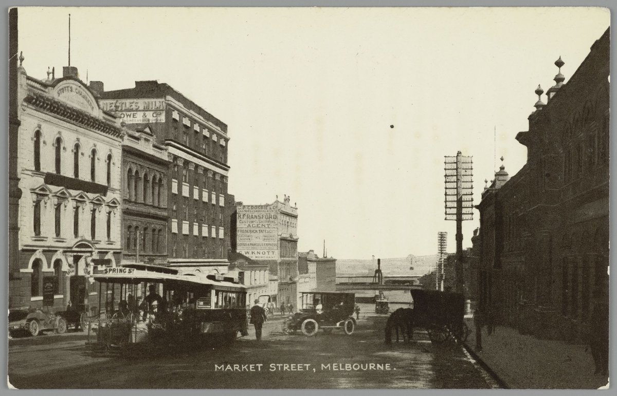 MARKET STREET, MELBOURNE, Melbourne City (c. 1910)