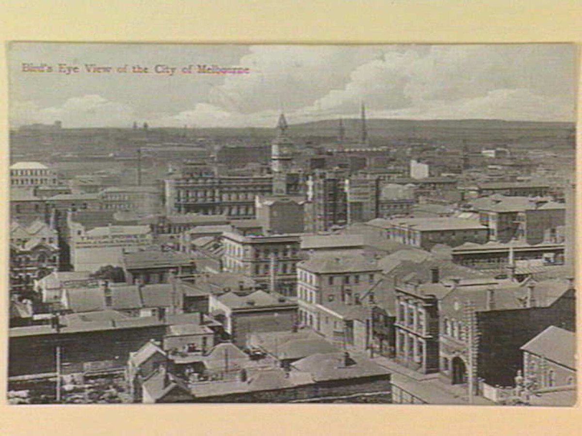 Bird's Eye View of the City of Melbourne (c. 1910)