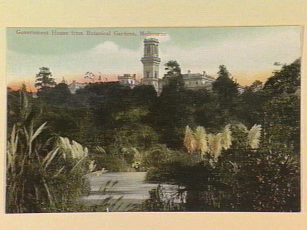 Government House from Botanical Gardens, Melbourne, Melbourne City (c. 1910)