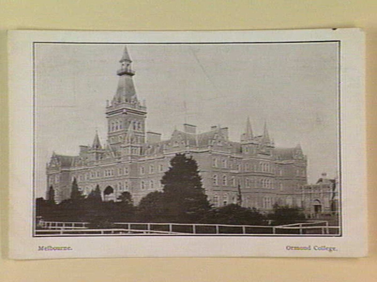 Melbourne. Ormond College (c. 1908)
