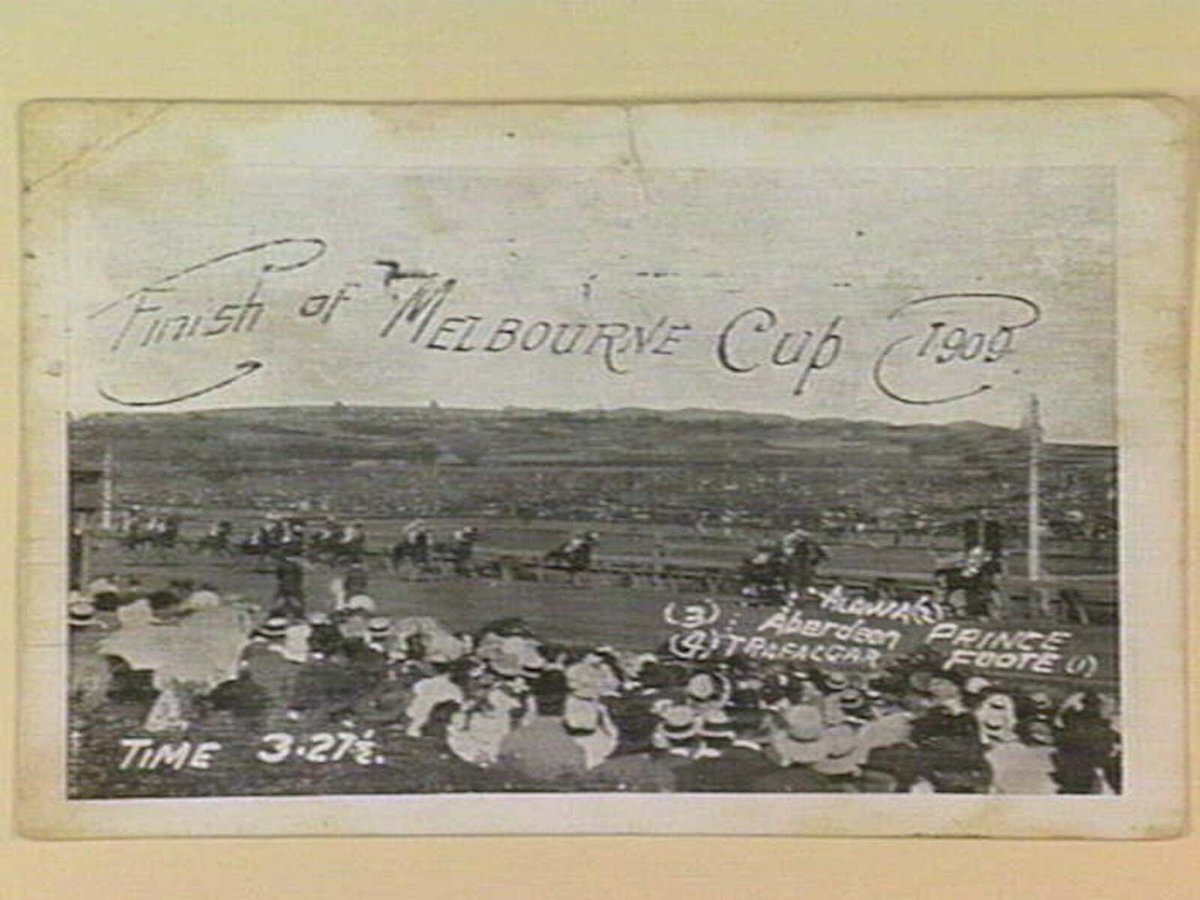 Finish of Melbourne Cup 1909, Flemington (c. 1909)
