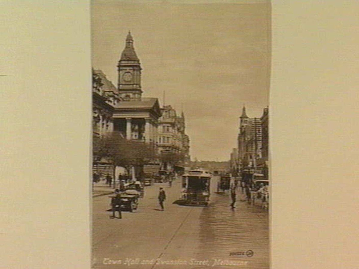 Town Hall and Swanston Street, Melbourne, Melbourne City (c. 1910)
