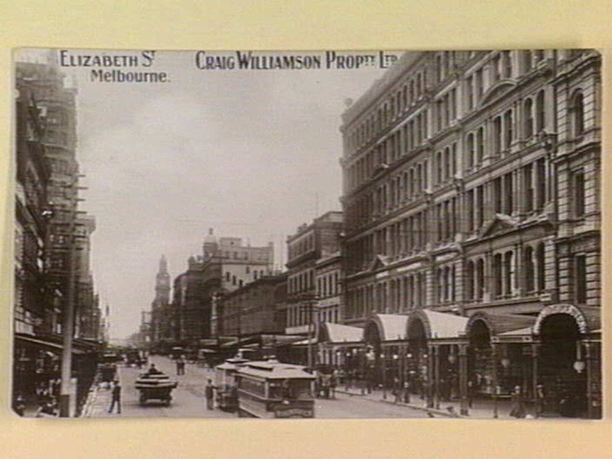 ELIZABETH ST. Melbourne, Melbourne City (c. 1908)