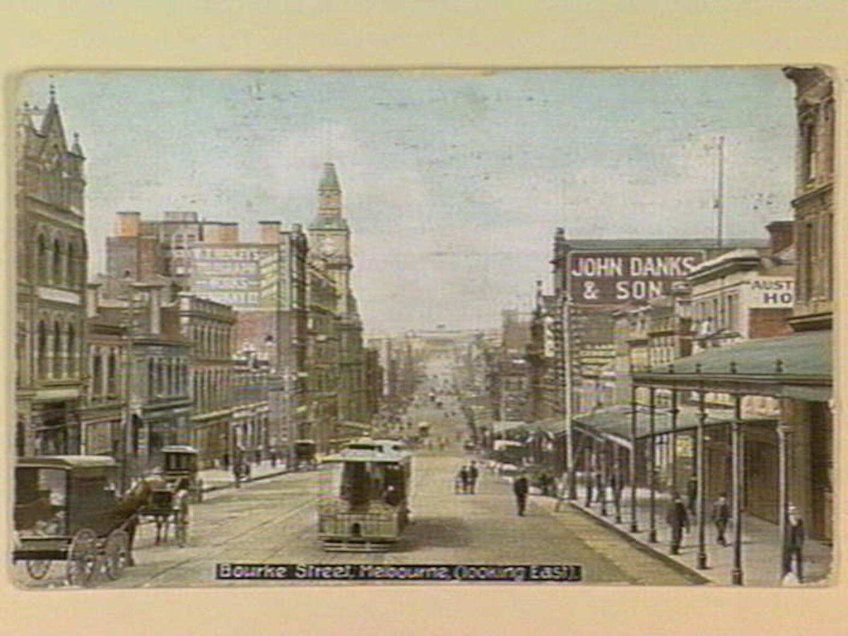 Bourke Street, Melbourne, (looking East), Melbourne City (c. 1909)