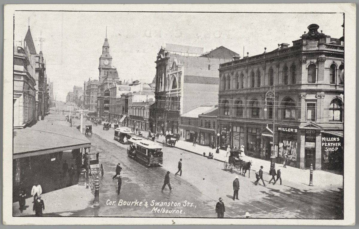 Cor. Bourke & Swanston Sts., Melbourne (c. 1909)