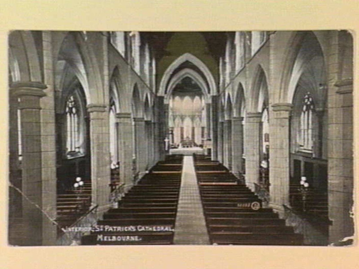 INTERIOR; ST. PATRICK'S CATHEDRAL, MELBOURNE, East Melbourne (c. 1909)