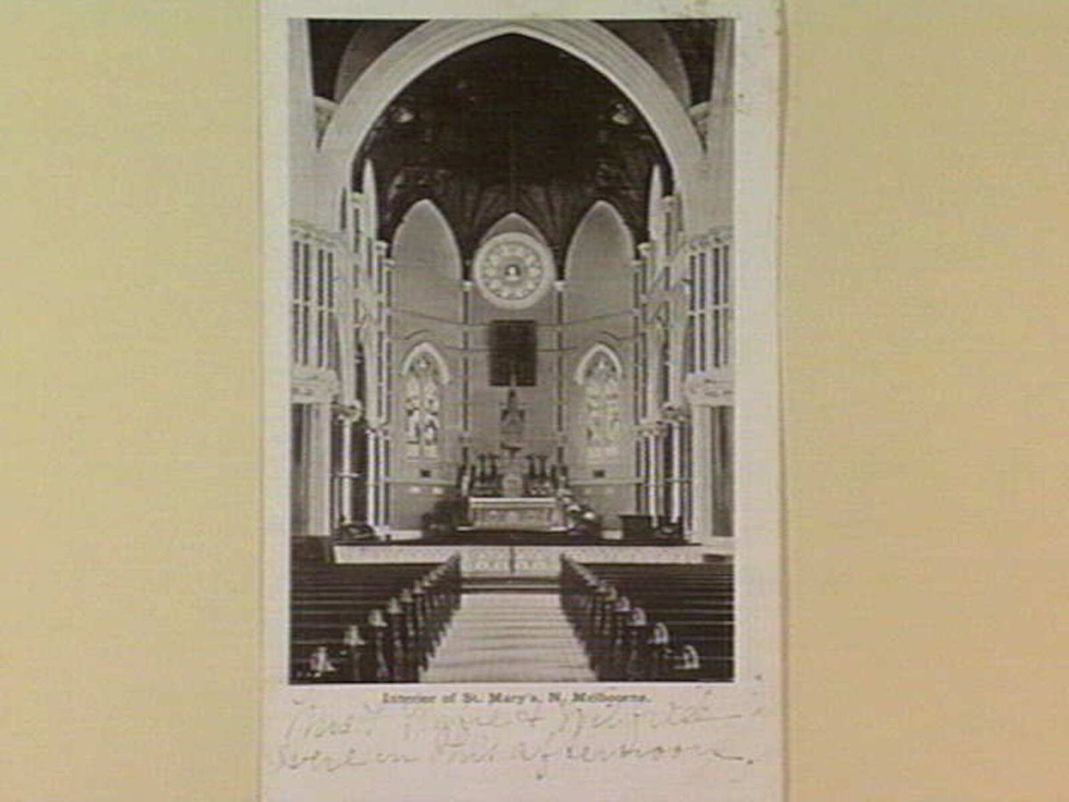 Interior of St. Mary's, N. Melbourne (c. 1904)