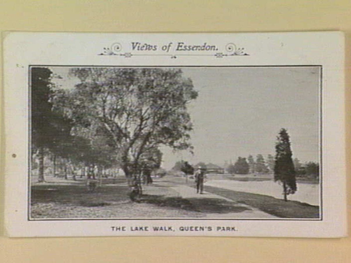 THE LAKE WALK, QUEEN'S PARK.[ESSENDON] (c. 1908)