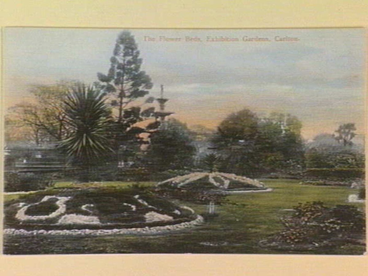 The Flower Beds, Exhibition Gardens, Carlton (c. 1908)