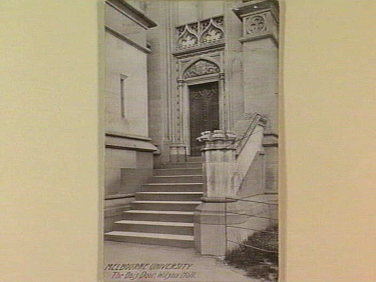 MELBOURNE UNIVERSITY The Dais Door, Wilson Hall, Parkville (c. 1909)