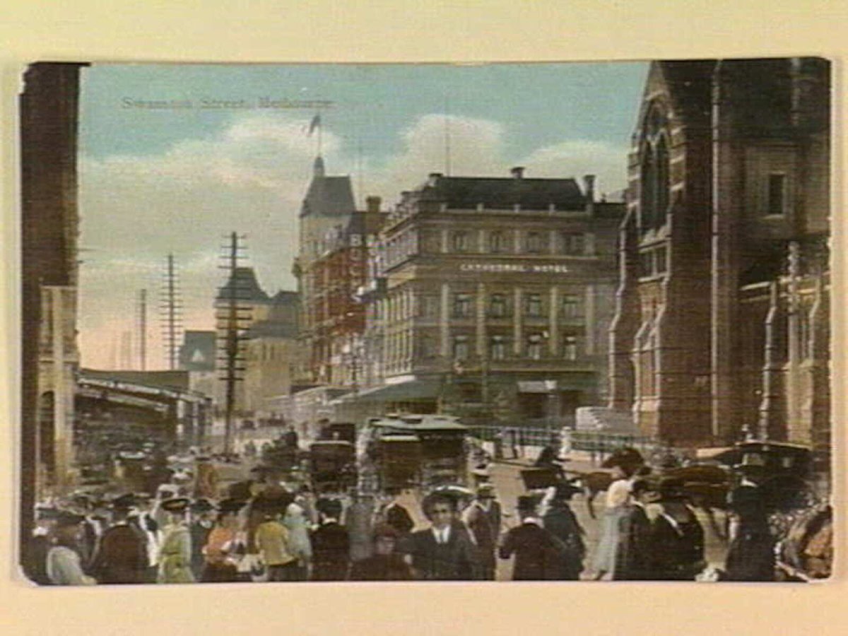 Swanston Street, Melbourne, Melbourne City (c. 1908)