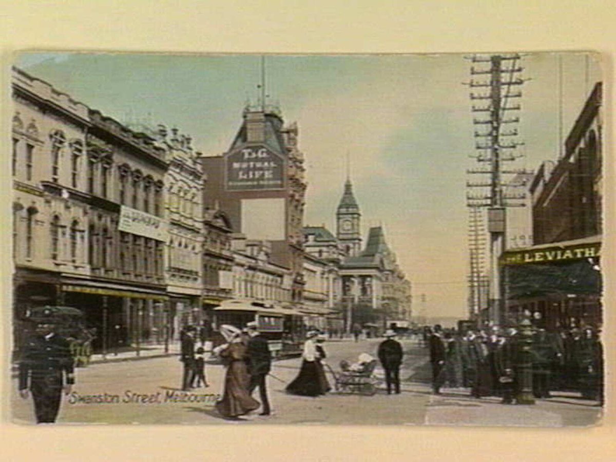 Swanston Street, Melbourne, Melbourne City (c. 1906)