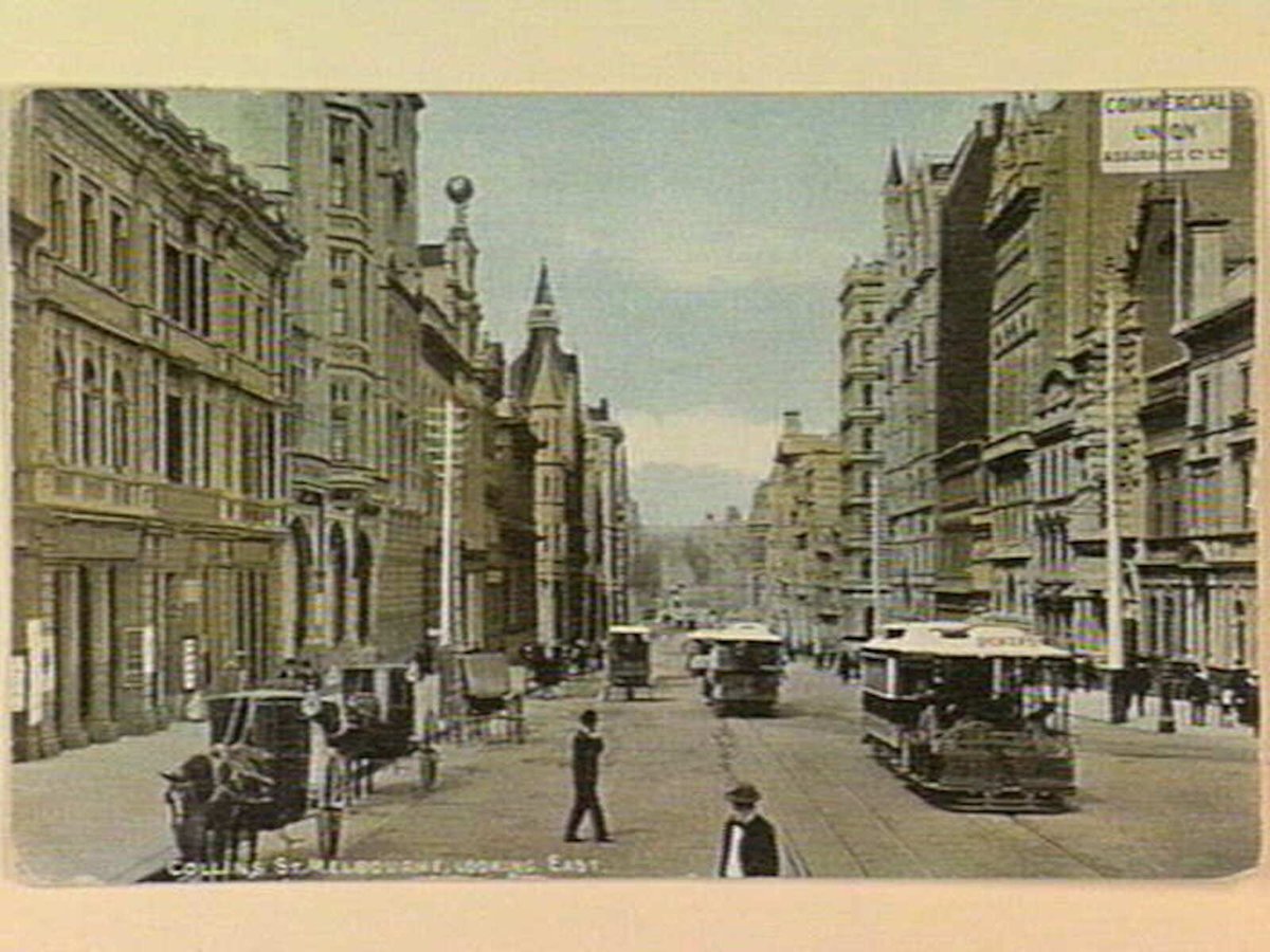 COLLINS ST. MELBOURNE, LOOKING EAST, Melbourne City (c. 1906)