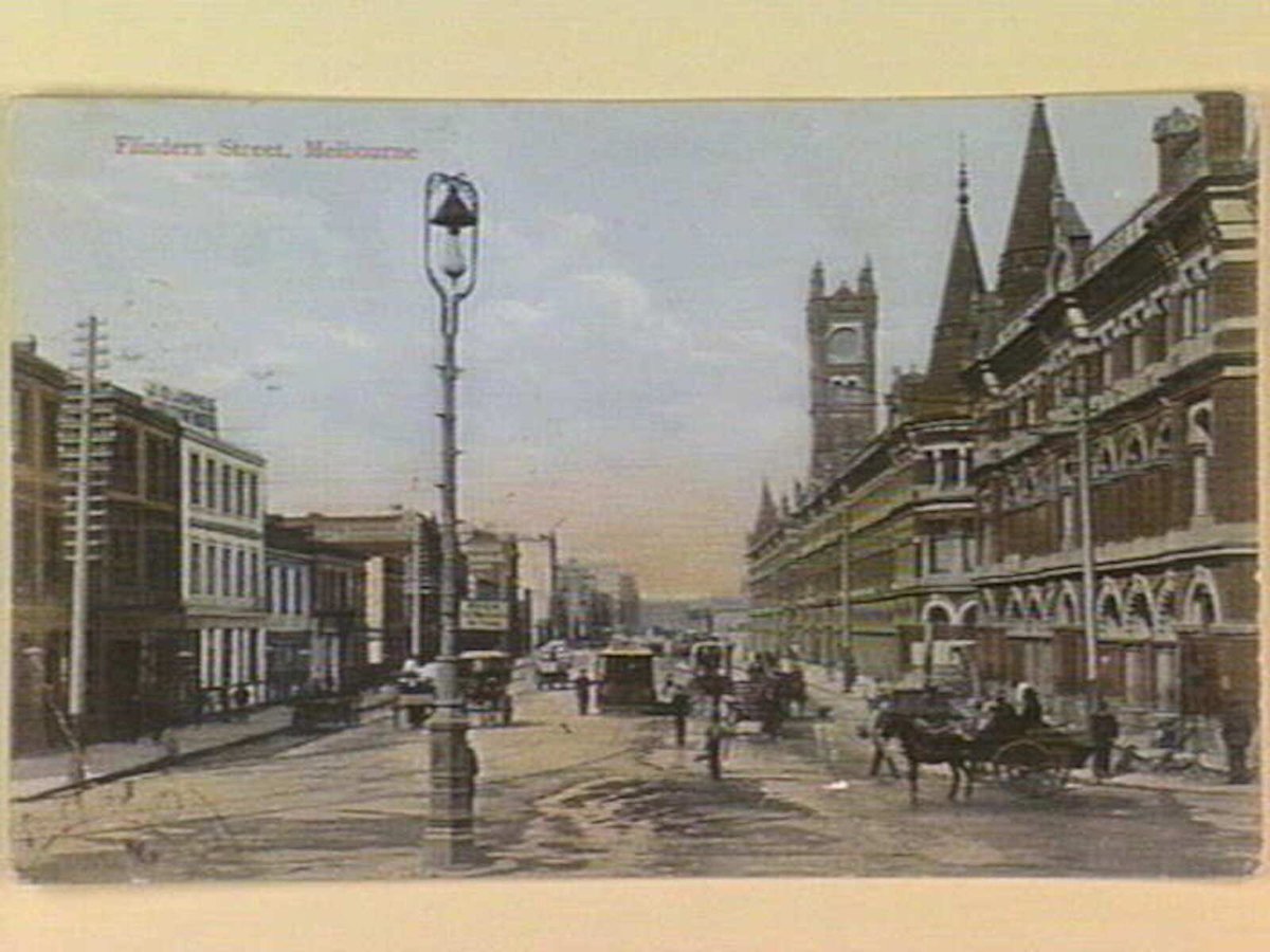 Flinders Street, Melbourne, Melbourne City (c. 1907)