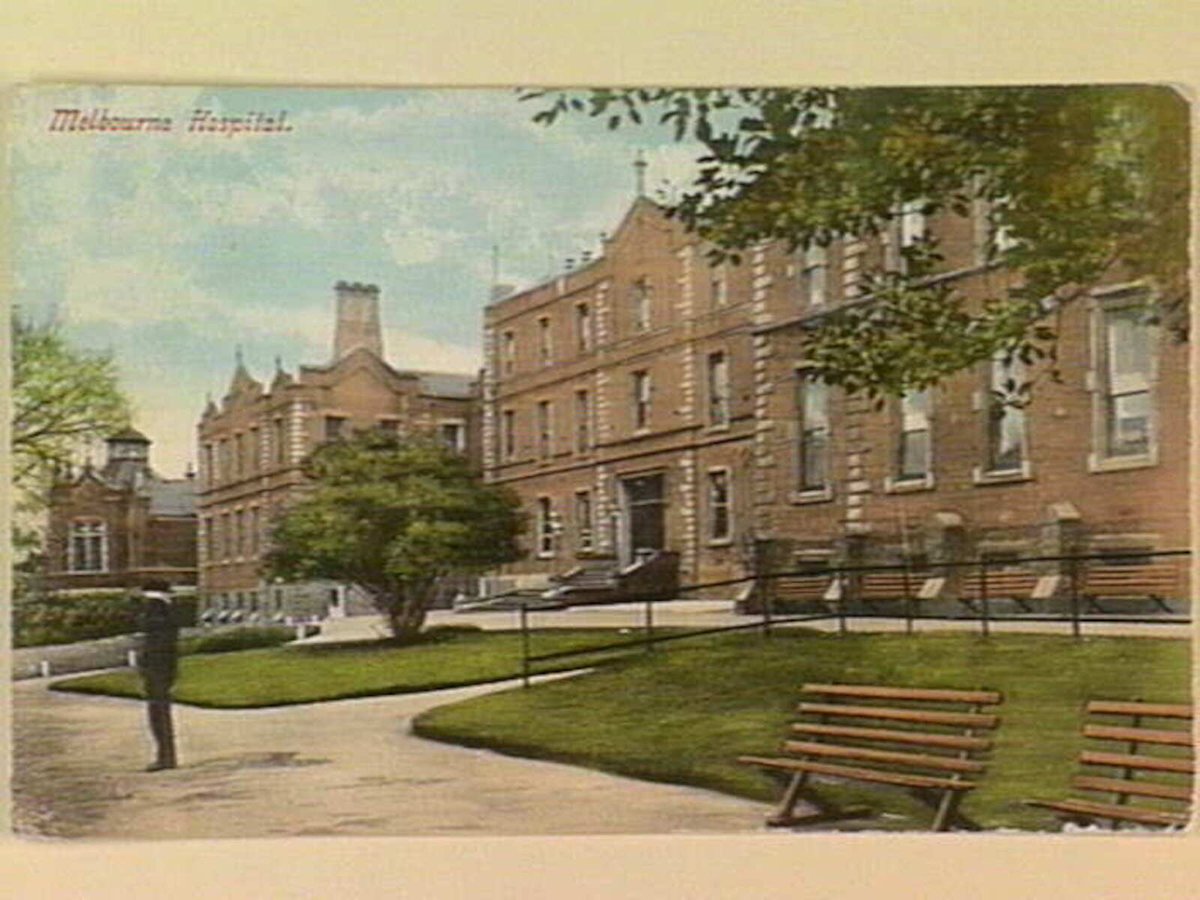 Melbourne Hospital, Melbourne City (c. 1908)