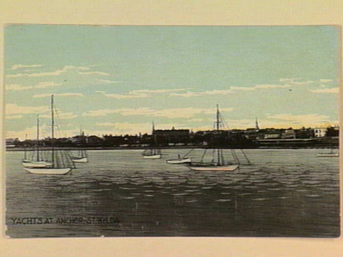 YACHTS AT ANCHOR, ST. KILDA, St Kilda (c. 1906)