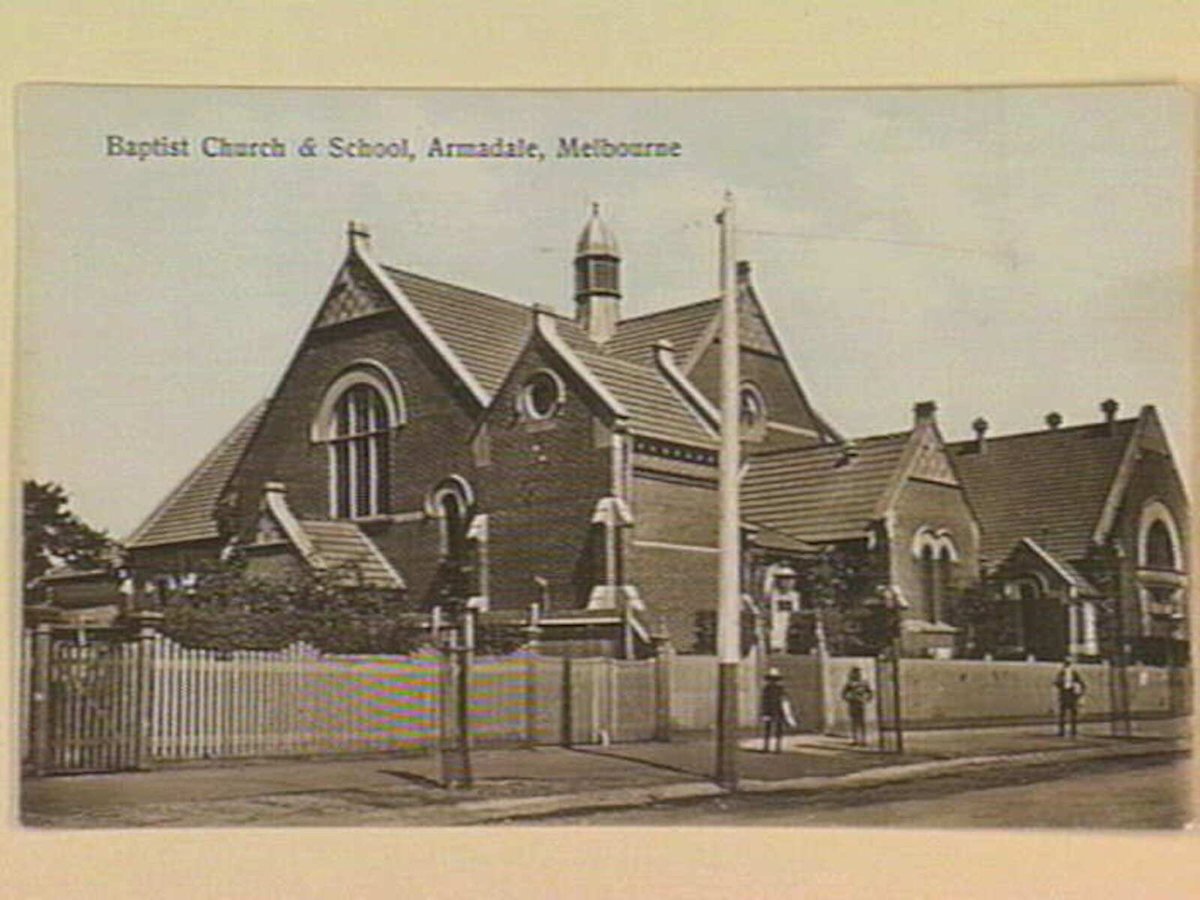 Baptist Church & School, Armadale, Melbourne (c. 1908)