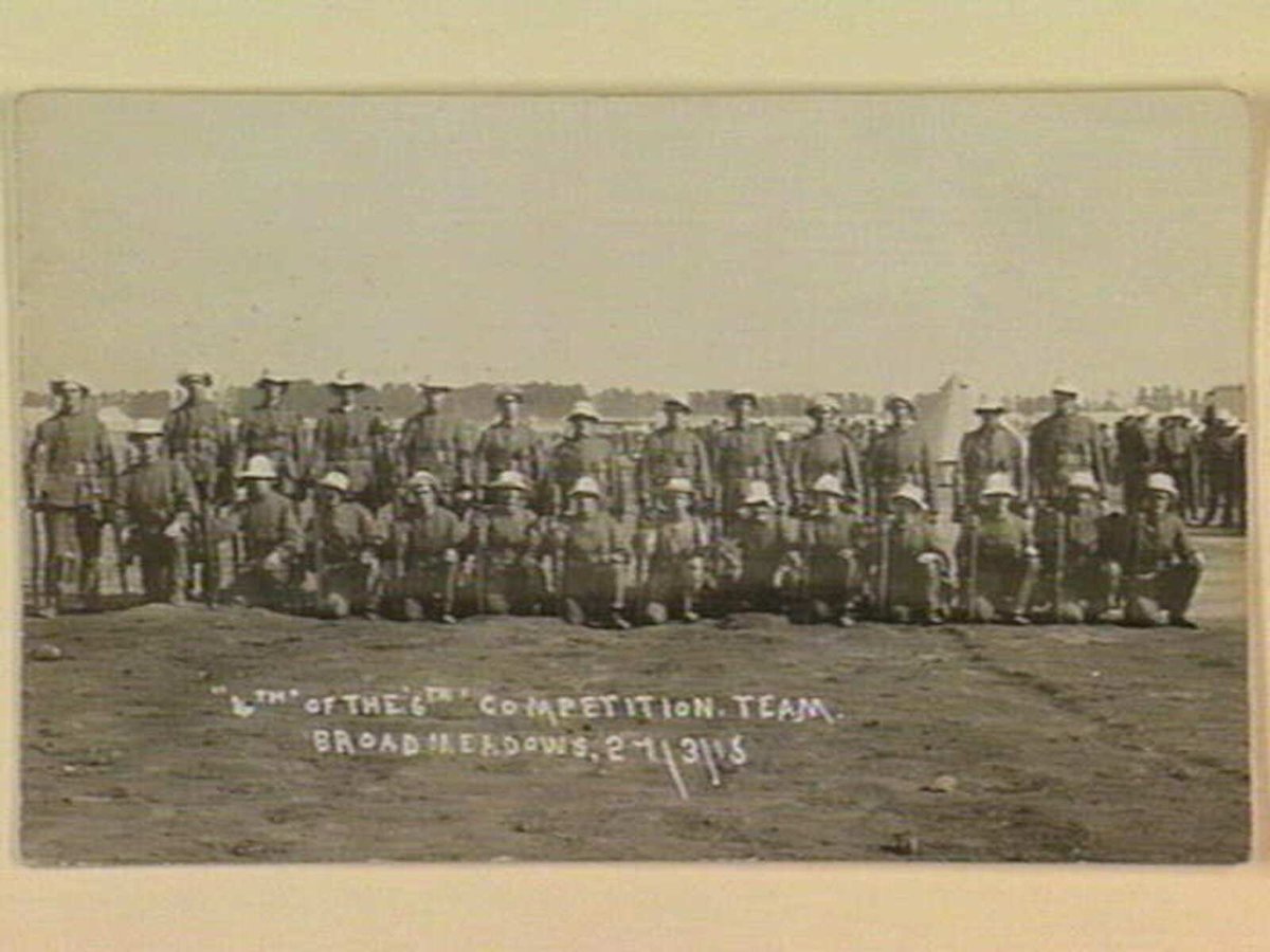 "4th" of the "6th" Competition Team Broadmeadows, 27/3/15" (c. 1915)