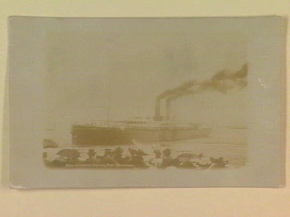 MAIL STEAMER LEAVING PORT MELBOURNE (c. 1907)