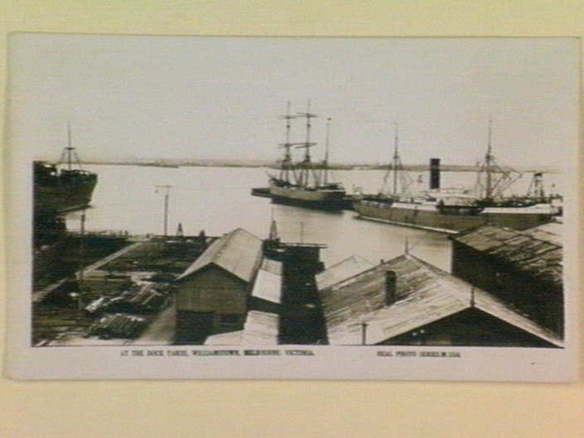 AT THE DOCK YARDS, WILLIAMSTOWN, MELBOURNE, VICTORIA (c. 1929)