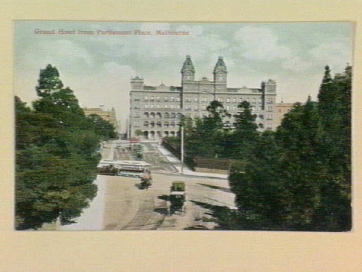 Grand Hotel from Parliament Place, Melbourne (1905–14)