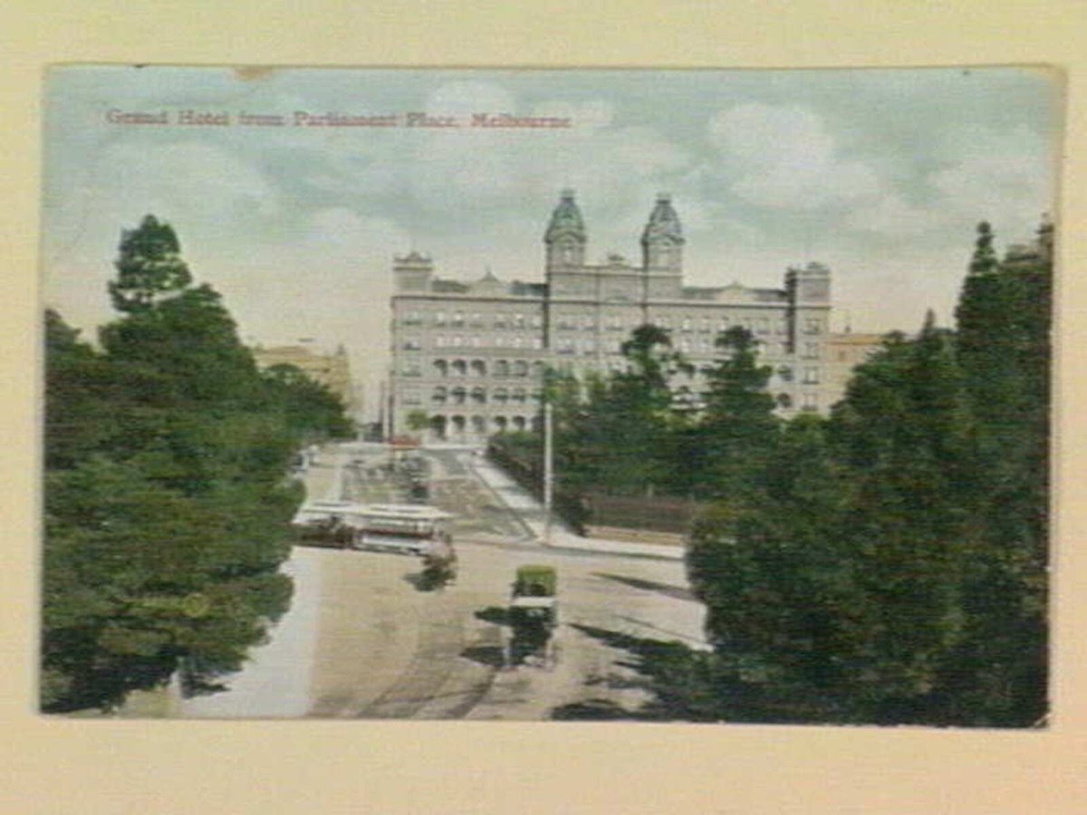 Grand Hotel from Parliament Place, Melbourne (1905–14)