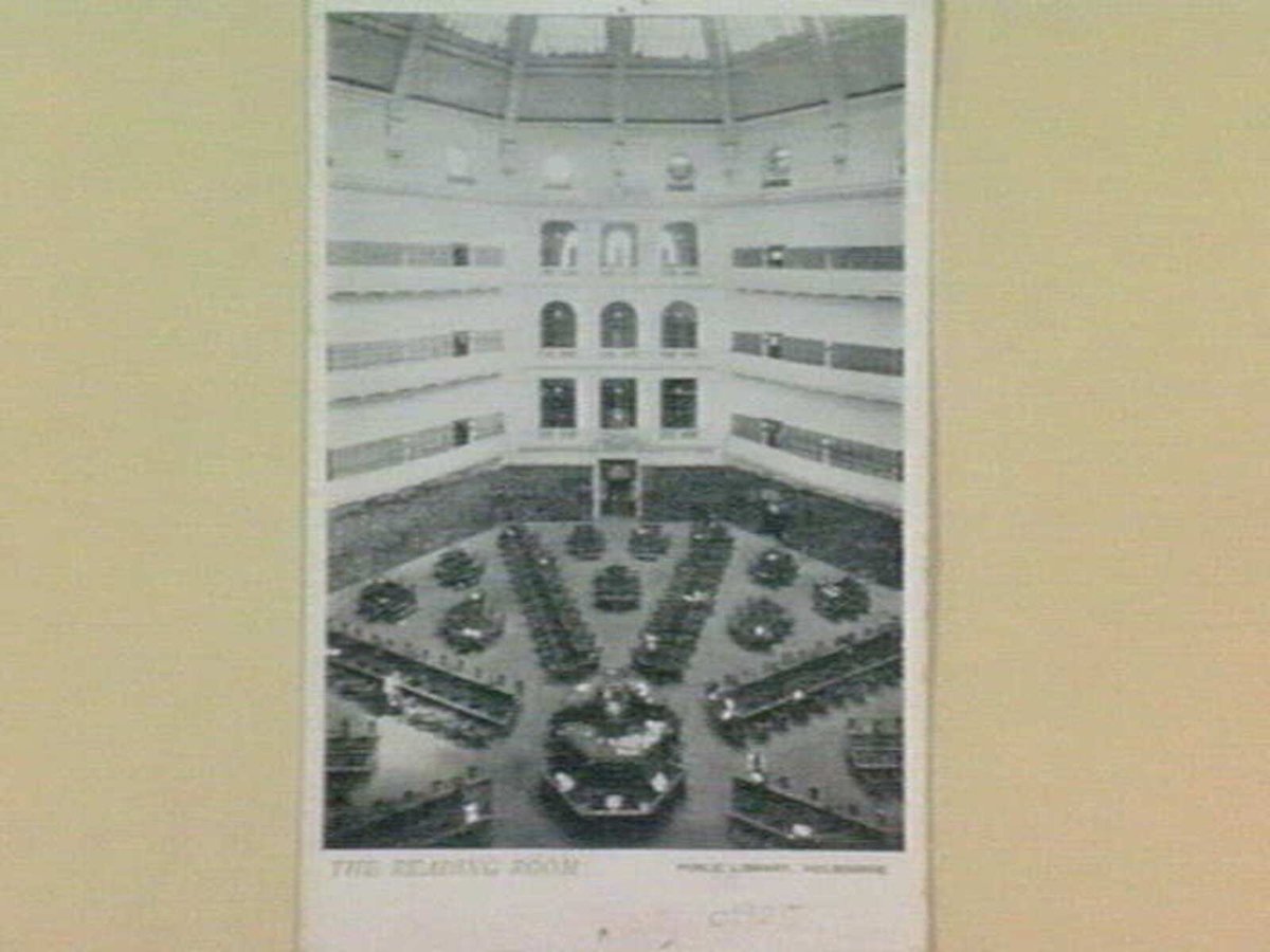 THE READING ROOM PUBLIC LIBRARY, MELBOURNE, Melbourne City (c. 1925)