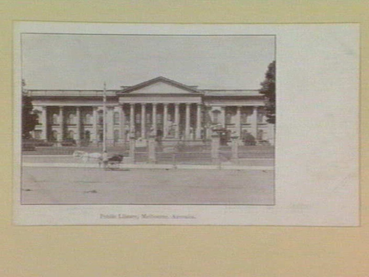 Public Library, Melbourne, Australia, Melbourne City (c. 1900)