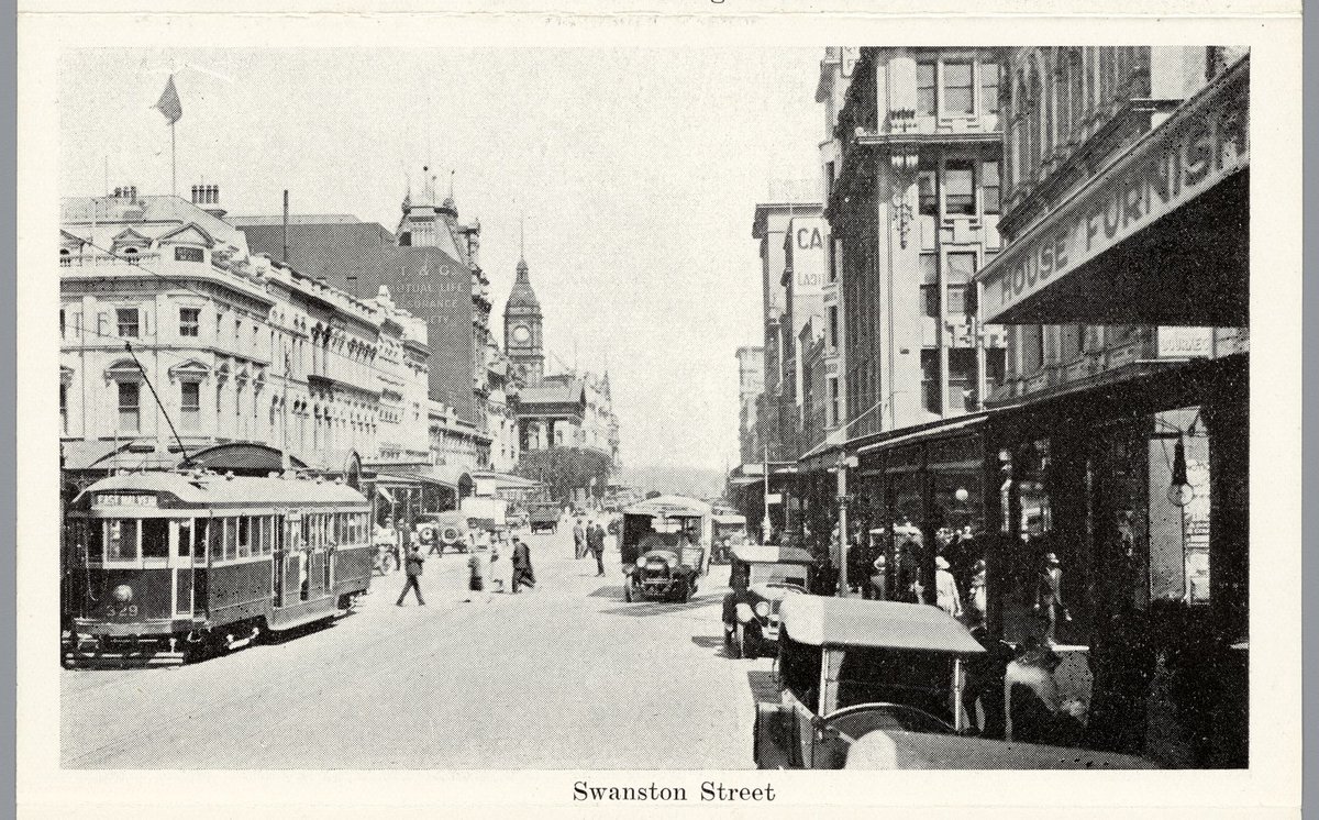 Swanston Street, Melbourne City (c. 1940)
