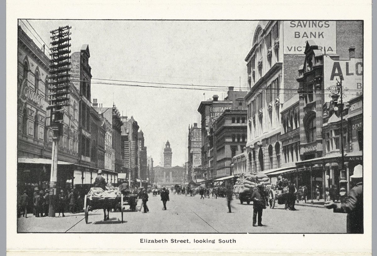 Elizabeth Street, looking south, Melbourne City (c. 1920)