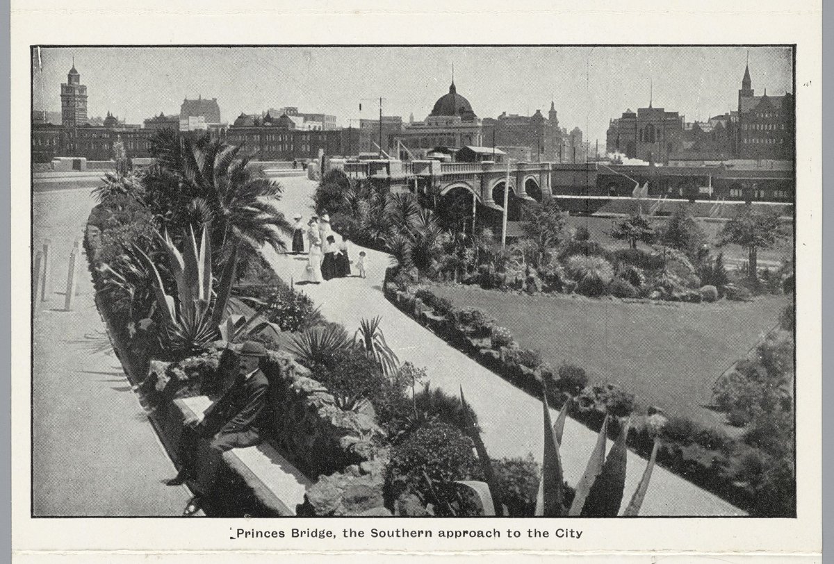 Princes Bridge, the southern approach to the City, Melbourne City (c. 1920)