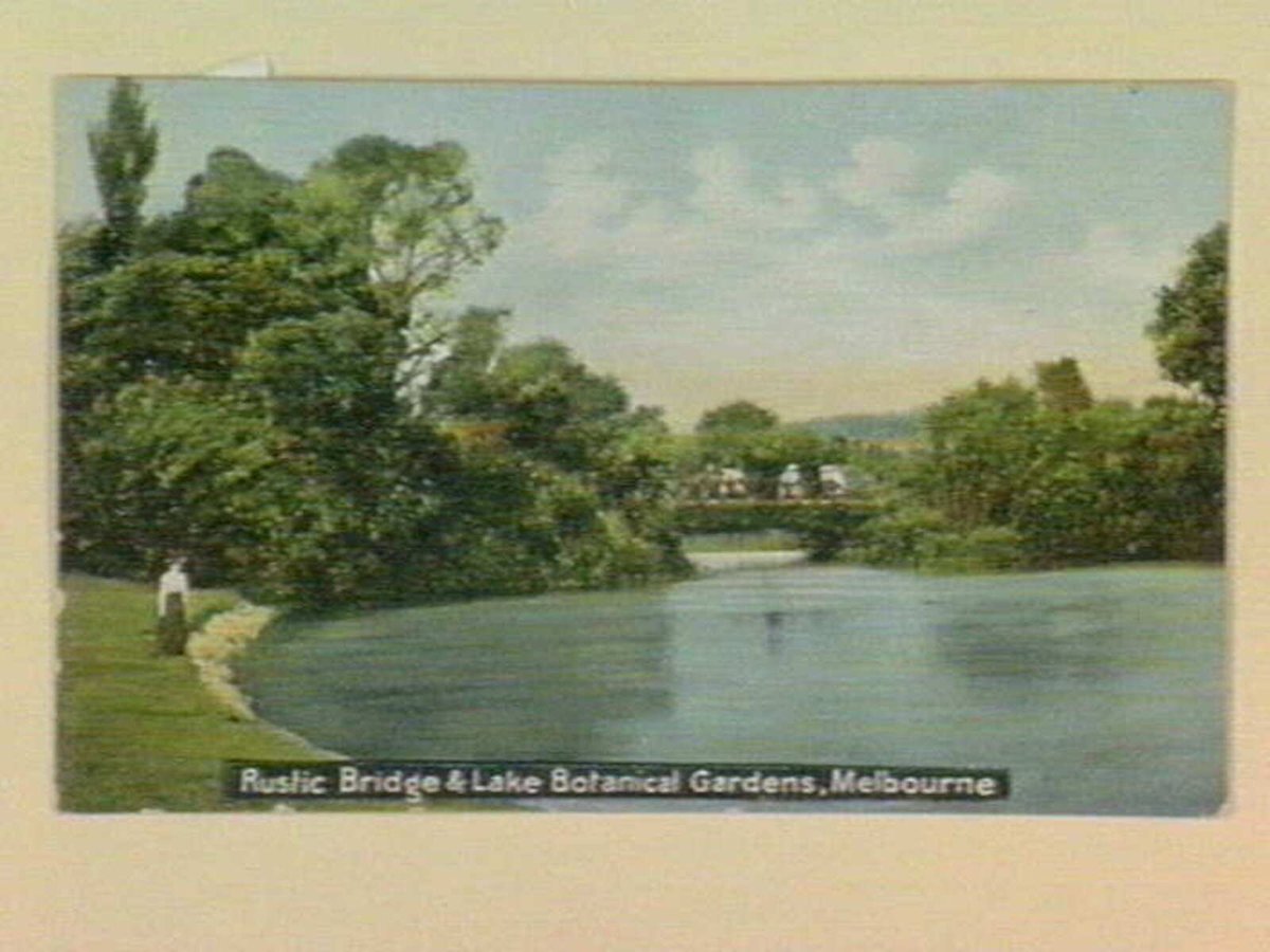 Rustic Bridge & Lake Botanical Gardens, Melbourne, Melbourne City (1905–14)