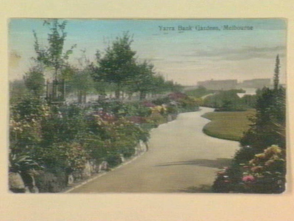 Yarra Bank Gardens, Melbourne, Yarra River (1905–14)