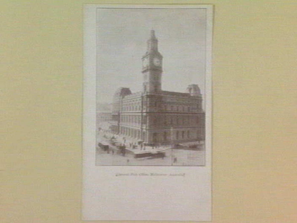 General Post Office, Melbourne Australia, Melbourne City (c. 1900)