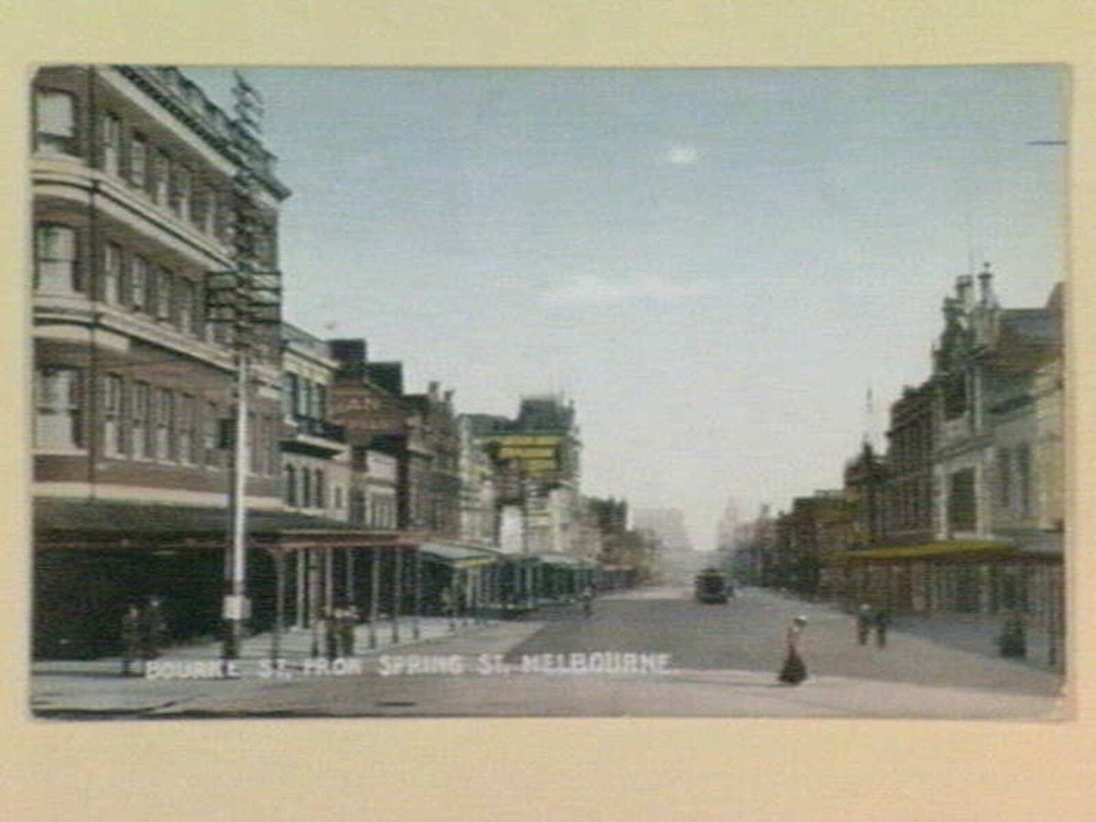 BOURKE St; FROM SPRING St; MELBOURNE, Melbourne City (1905–14)