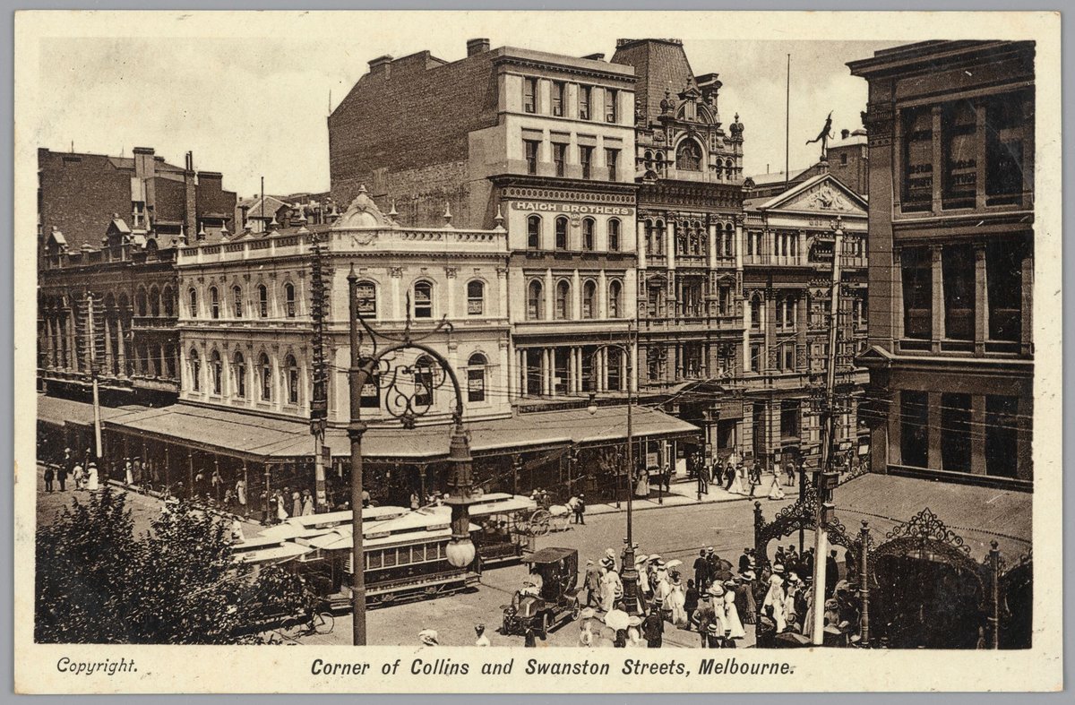 Corner of Collins and Swanston Streets, Melbourne, Melbourne City (1905–14)