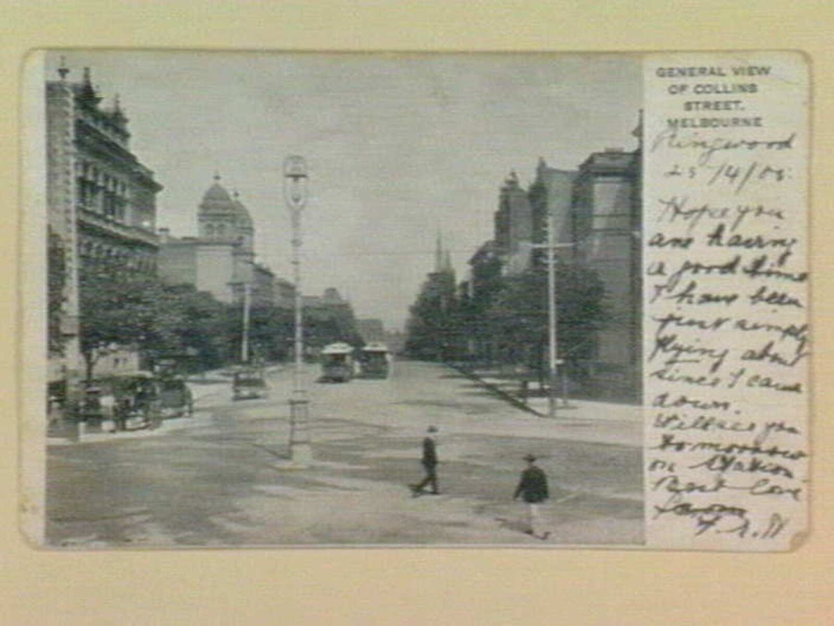 GENERAL VIEW OF COLLINS STREET, MELBOURNE, Melbourne City (c. 1905)