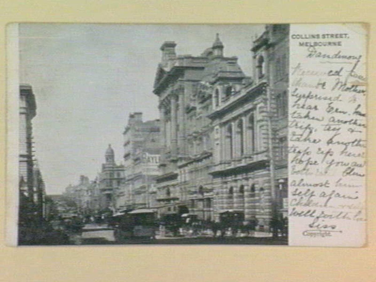 COLLINS STREET, MELBOURNE, Melbourne City (c. 1900)
