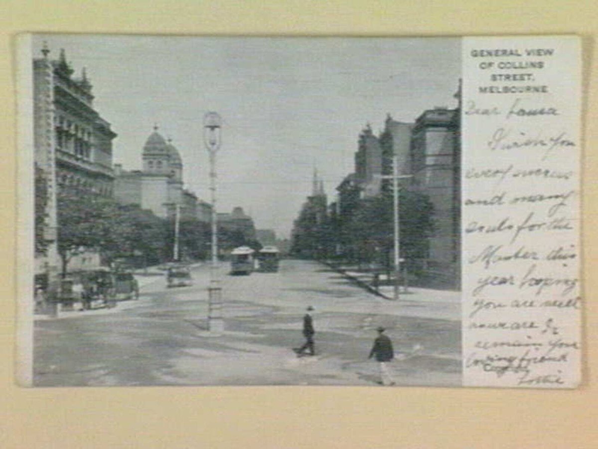 GENERAL VIEW OF COLLINS STREET, MELBOURNE, Melbourne City (c. 1900)