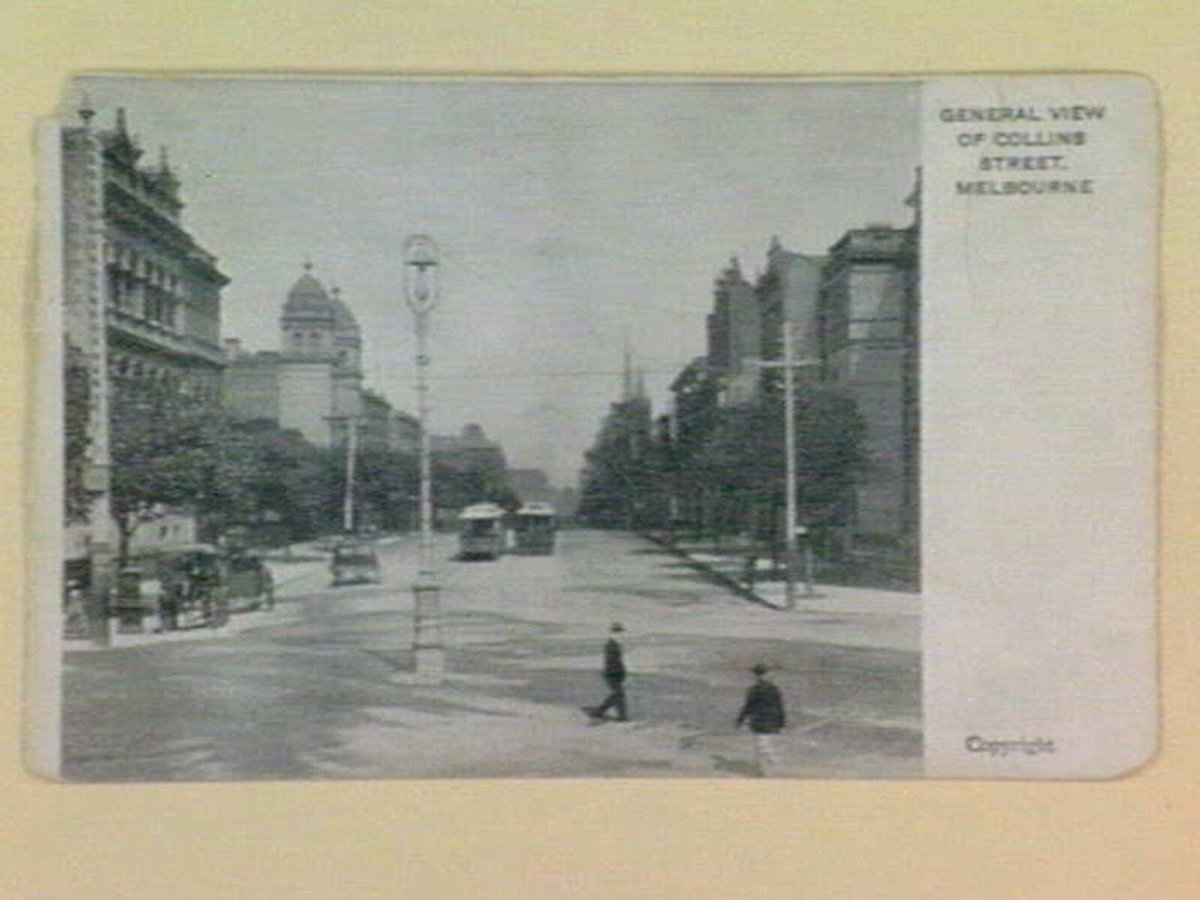 GENERAL VIEW OF COLLINS STREET, MELBOURNE, Melbourne City (c. 1900)