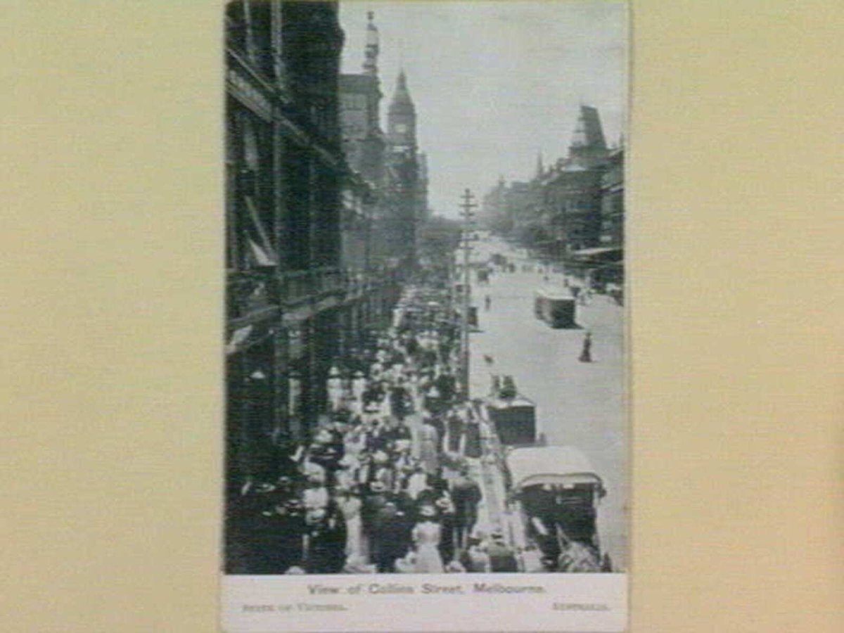 View of Collins Street, Melbourne. State of Victoria. Australia, Melbourne City (1900–10)