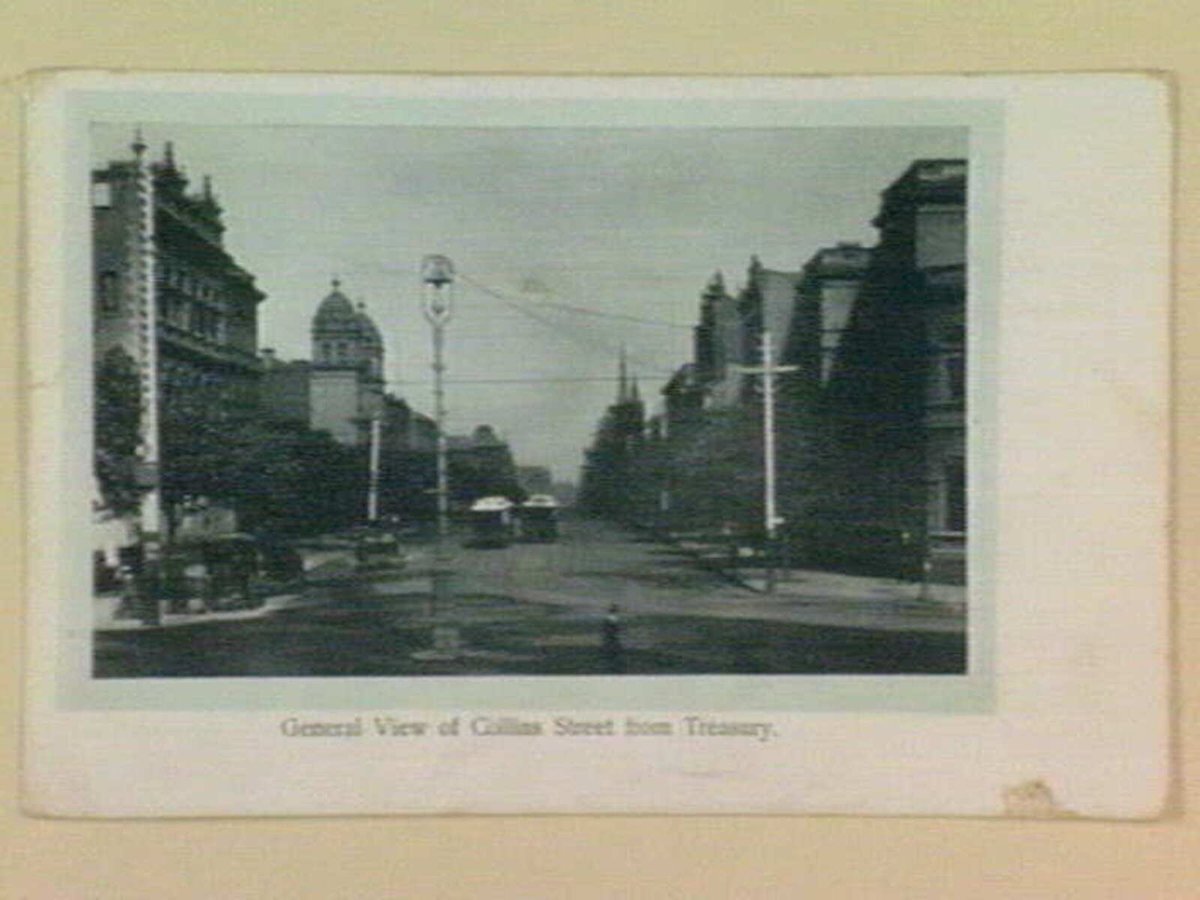 General View of Collins Street from Treasury, Melbourne City (1905–14)