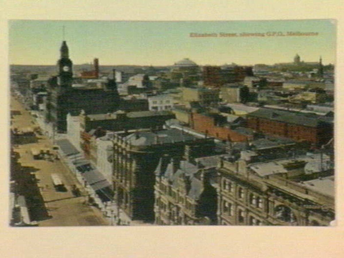 Elizabeth Street, showing G.P.O; Melbourne, Melbourne City (1905–14)